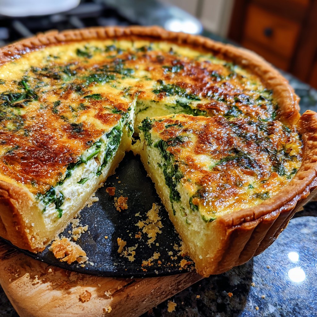 Savory Quiche with Spring Greens