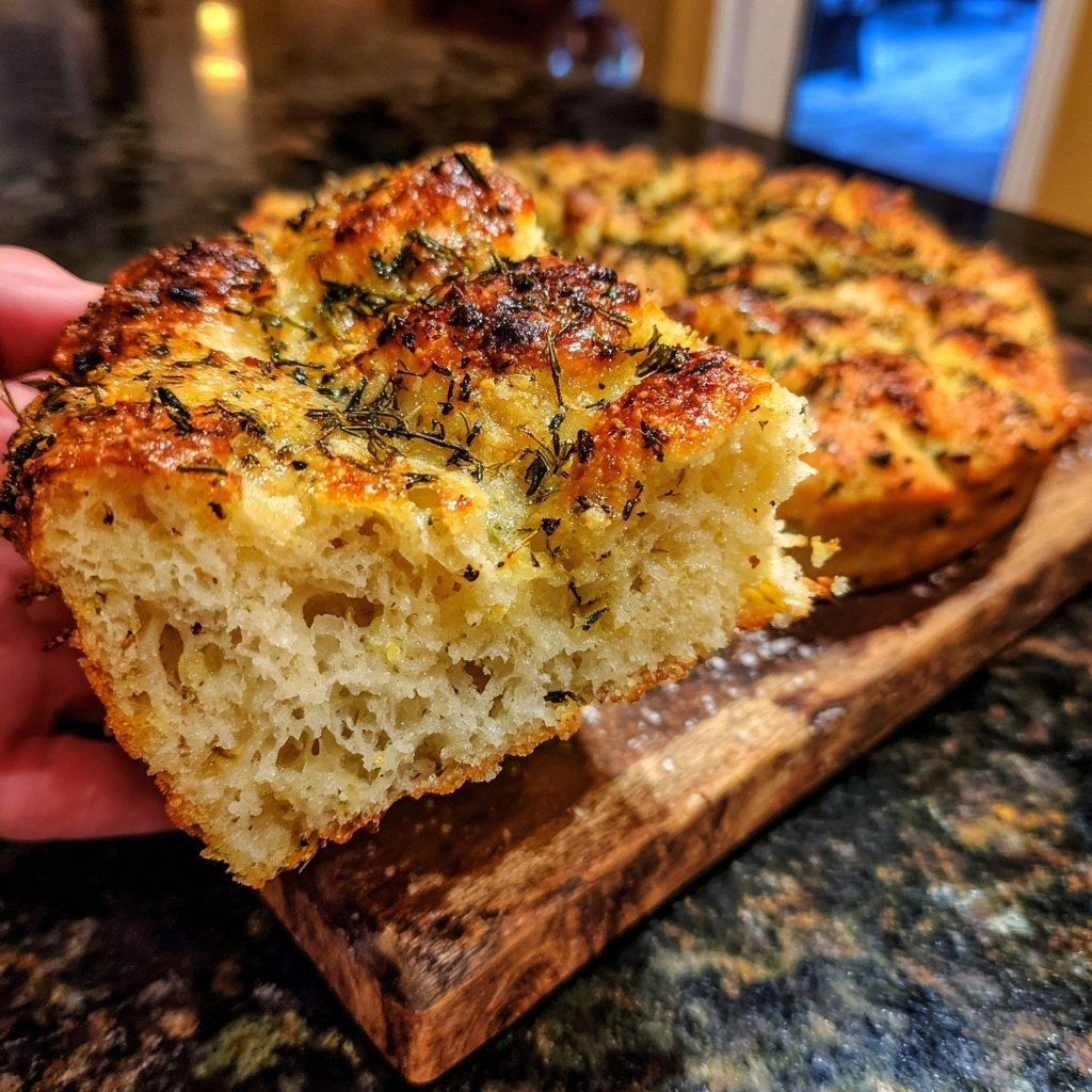 Roasted Garlic and Herb Focaccia