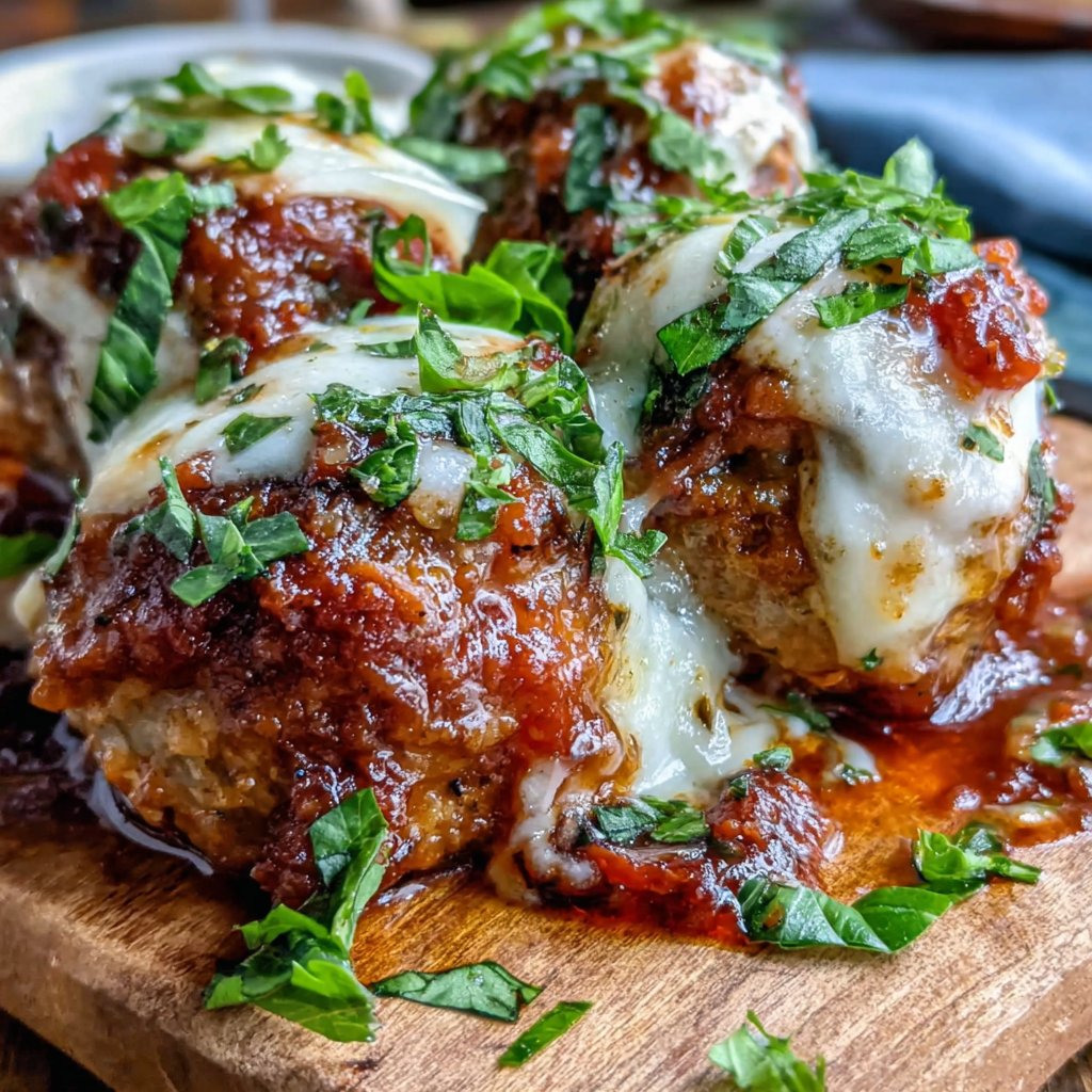 Stuffed Turkey Meatballs in Sauce