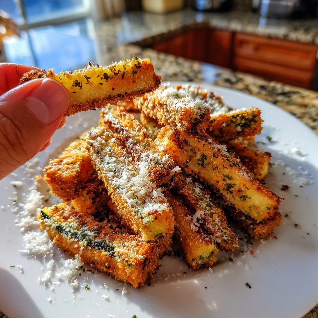 Baked Zucchini Parmesan Fries