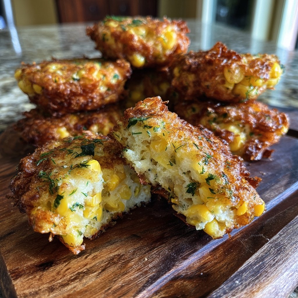 Savory Corn Fritters with Dill