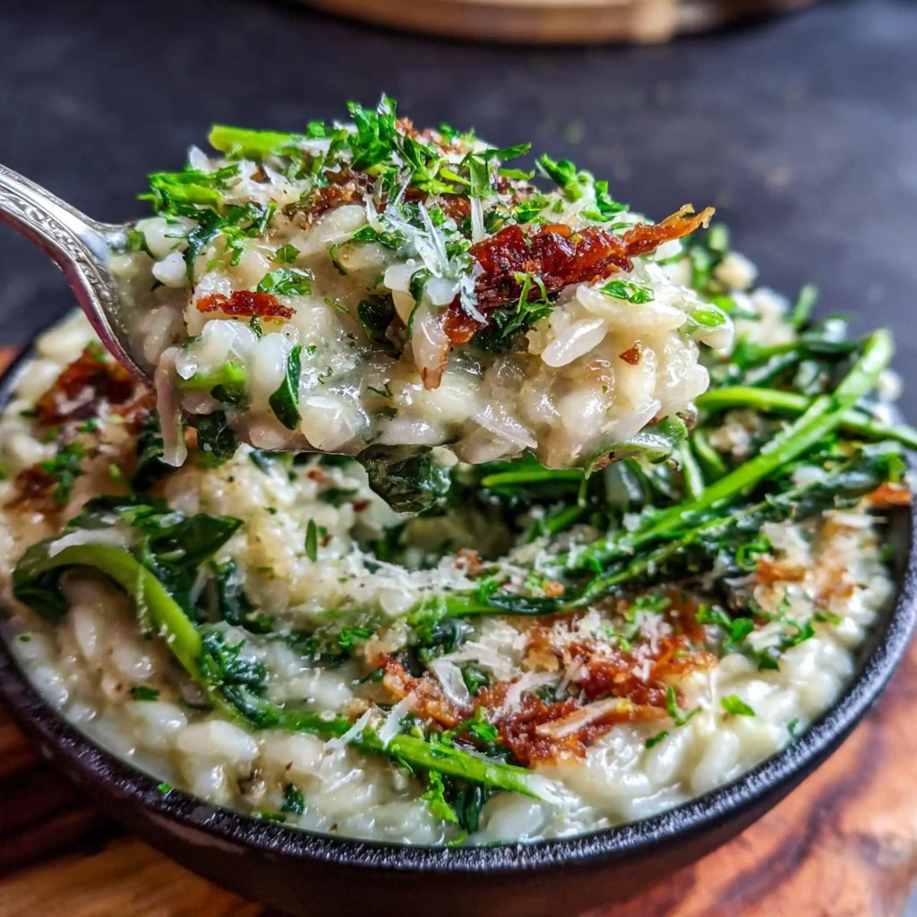 Dandelion Greens Risotto
