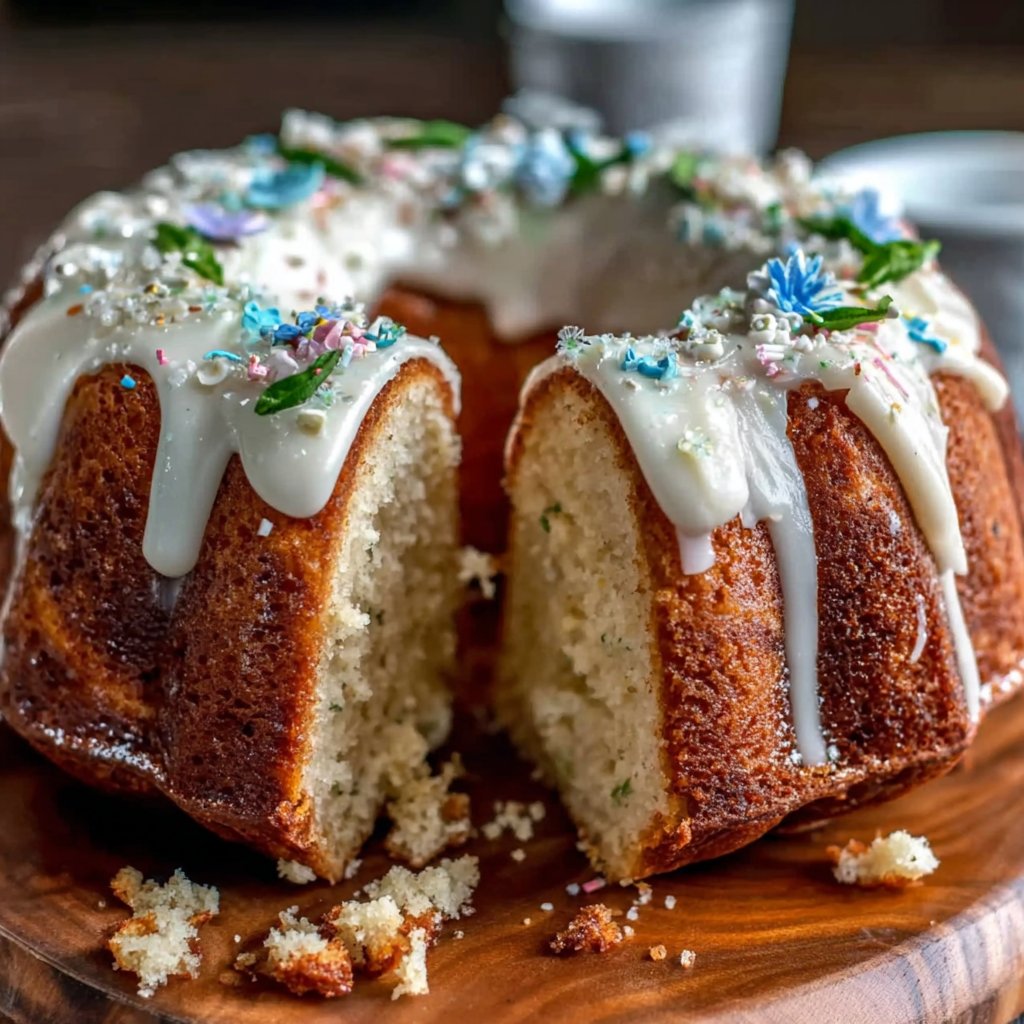Spring Flower Bundt Cake
