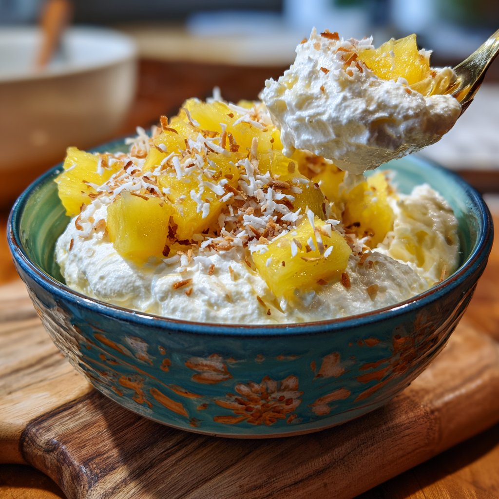 Pineapple Coconut Cottage Cheese Whip