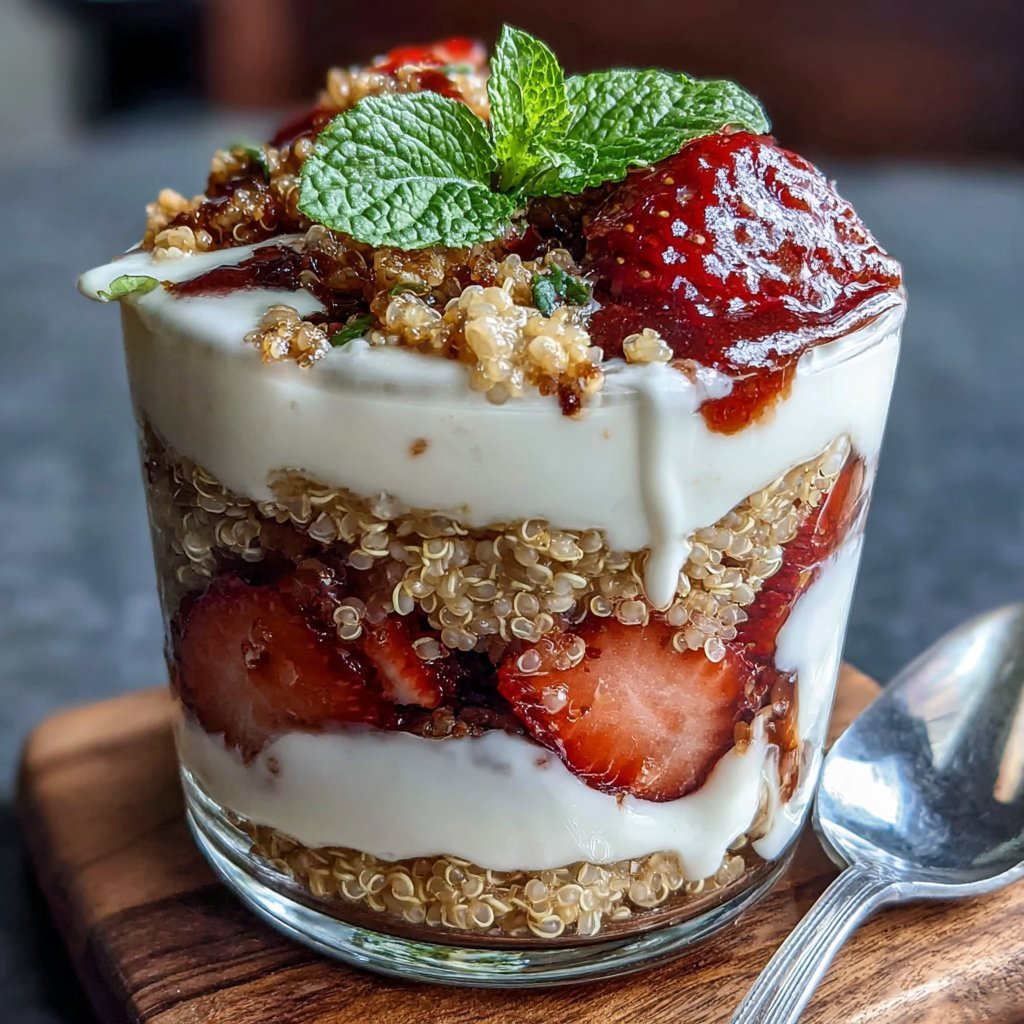 Strawberry Quinoa Parfait Cup
