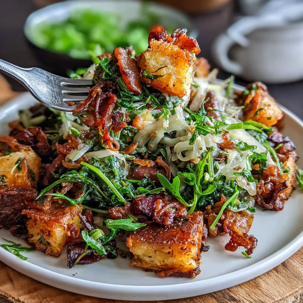 Dandelion and Sweet Potato Hash